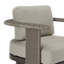 Fauteuil club d'extérieur Neville avec structure en aluminium bronze foncé et coussins taupe