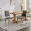 Ensemble de 2 chaises de salle à manger, chaises à décor français, chaises Louis avec dossier carré et cadre en bois massif magnifiquement sculpté-1285483873