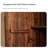35.83" Black Walnut Solid Wood Wine Cabinet, Glass-Door Storage Display Cabinet for Living Room