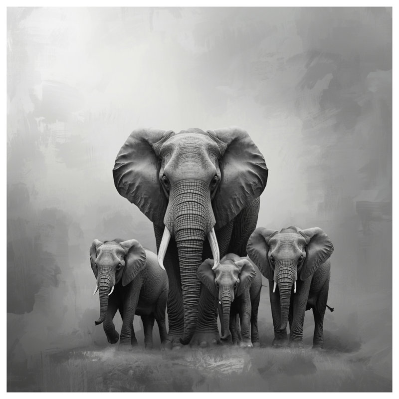 Édredon African Elephant Family, Lit simple