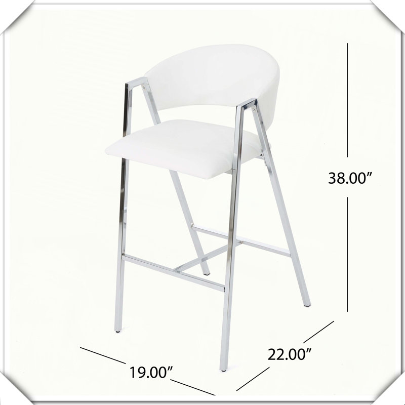 Ensemble de 2 tabourets de bar modernes, robustes, durables, élégants, pratiques et polyvalents, Ivoire ivoire