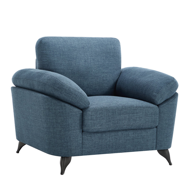 Sabita 6 Seater Linen Sofa, Blue