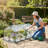 Mini Portable Greenhouse Cold Frame, 47.24"×23.62"×23.62" Outdoor Ground Plant Green House with Roll‑Up Zipper Doors, UV‑Resistant Waterproof PVC Cover for Backyard Garden Vegetables Flowers Fruits