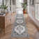 Oriental Neutral Dark Gray Machine Washable Non-Slip Indoor Area Rug