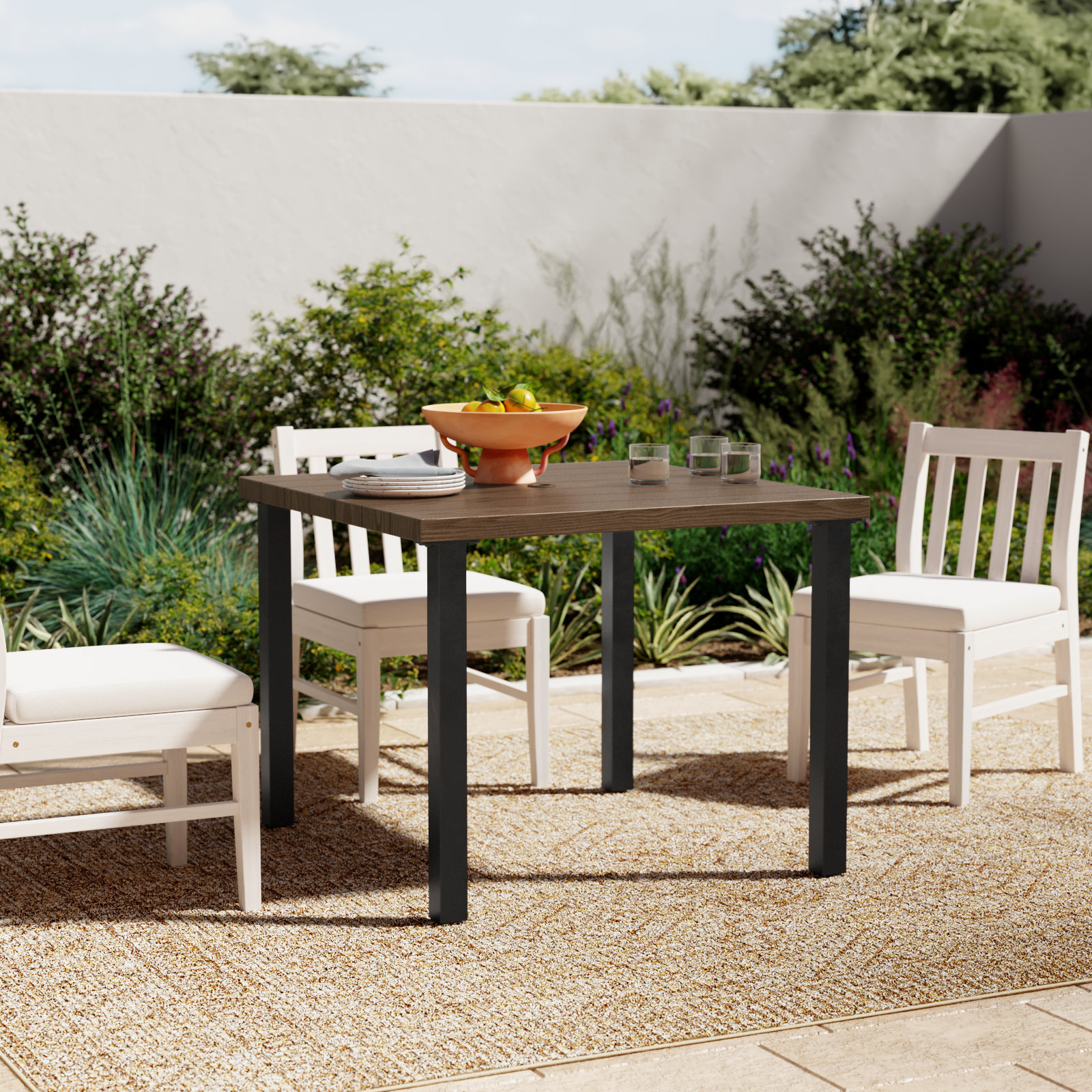 37.4'' Steel Outdoor Dining Table