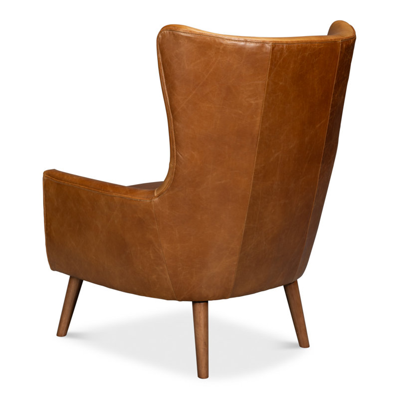 Patron Leather Wingback Chair