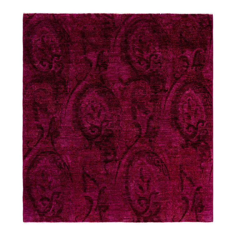 Huckstep One-of-a-Kind 6' 0" X 6' 6" Round Wool Area Rug Pink