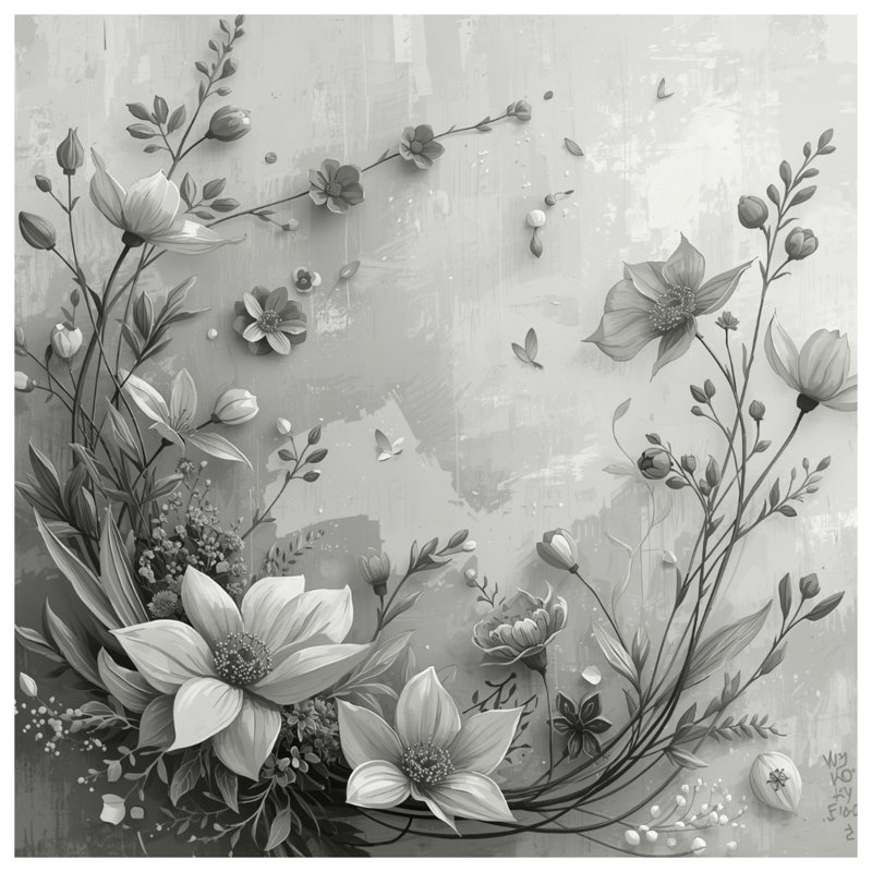 Coussins décoratifs monochromes à motif floral, 14 X 14 pouces