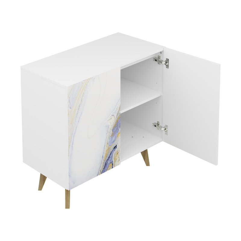 Bostyn Art 2 Door Accent Cabinet, Blanco