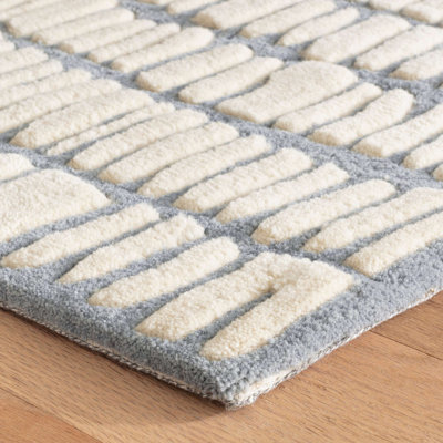 Roark Pewter Blue Hand Tufted Wool Rug