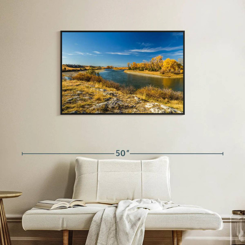 Missouri River Trail, Cadre flottant noir, 37 po x 25 po