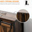 Buffet rustique de style industriel en brun avec portes coulissantes, 3 tiroirs, tablettes réglables pour le buffet de la maison, 3 tiroirs de grange et rangement