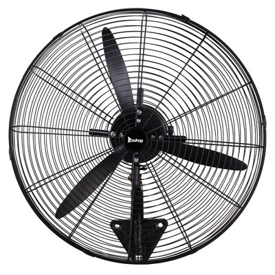 30 In. 4-Speed Black Indoor/Outdoor Wall Mount Fan