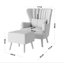 Kiro Upholstered Wingback Chair with Footstool-50289927