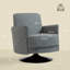 Faux Leather Swivel Armchair