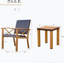 Ensemble bistro de patio avec chaises de véranda en osier et table basse 3 pièces