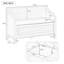 Banc de rangement multifonctionnel en bois massif de style rustique avec charnière de sécurité (blanc et beige)-822244791