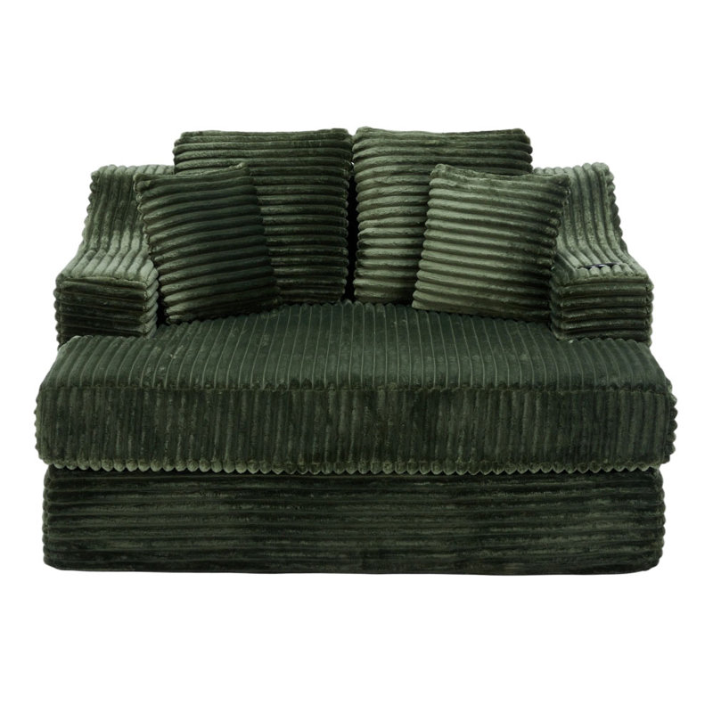 2 Seater Corduroy Sofa, Green