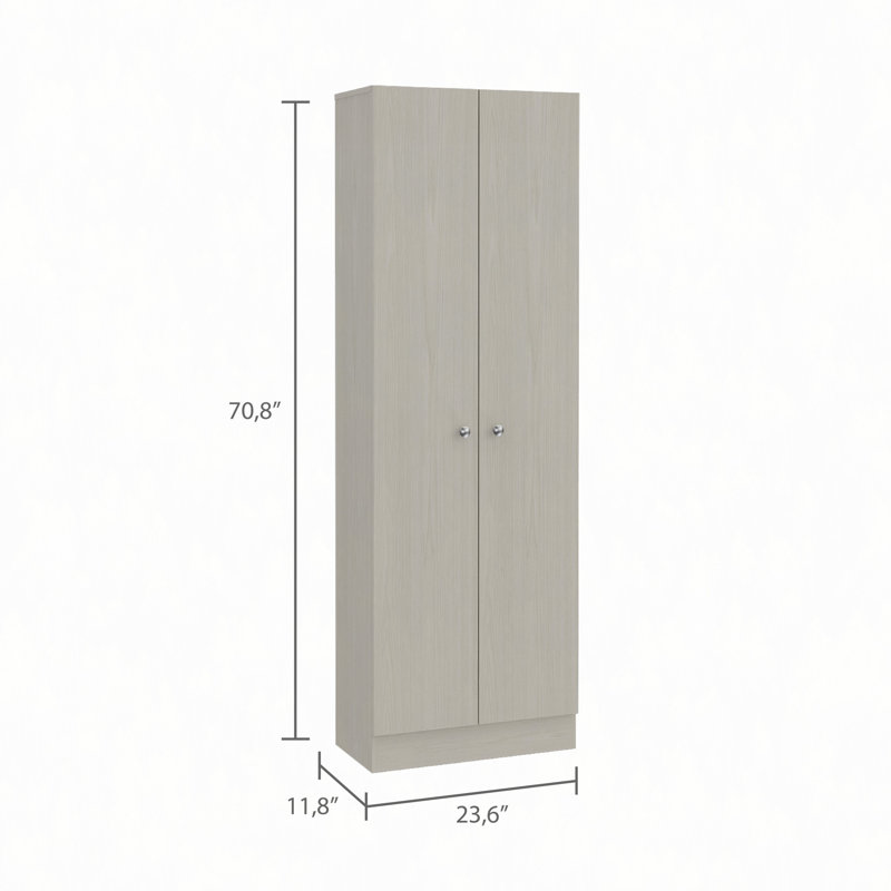 Armoire Multistorage Abinet, cinq tablettes, armoire à deux portes