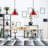 Calico 1-Light Dimmable Steel Dome Pendant with Adjustable Height-84052913-84052918