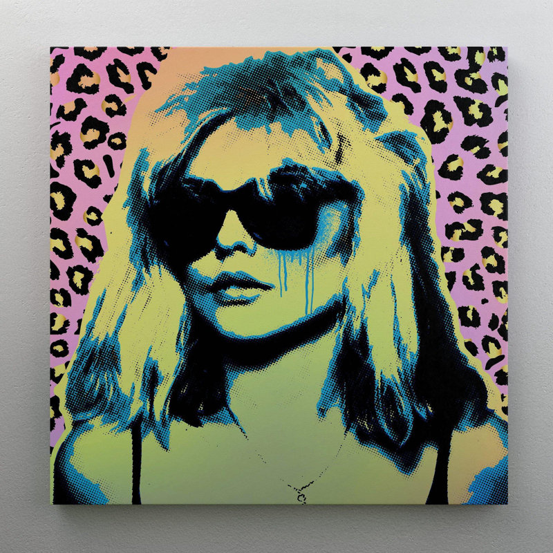 Blondie In Leopard Print - Print on Canvas, 61cm H x 61cm W x 5cm D, Wrapped Canvas