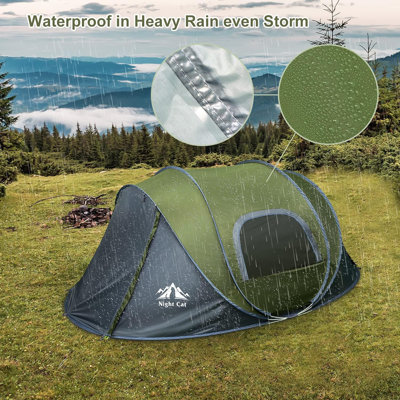 2 Person Tent Waterproof Instant Easy Setup Family Tent