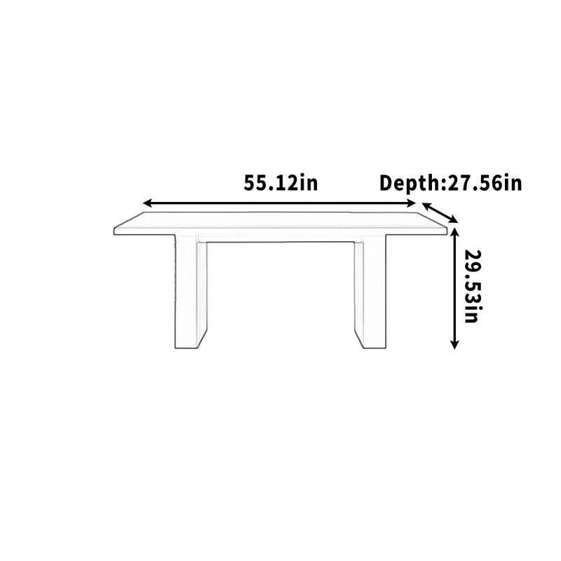Buariki, 29.53" H x 55.12" W x 27.56" D, Black