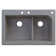 Radius 33'' L Drop-In Double Bowl Granite Kitchen Sink