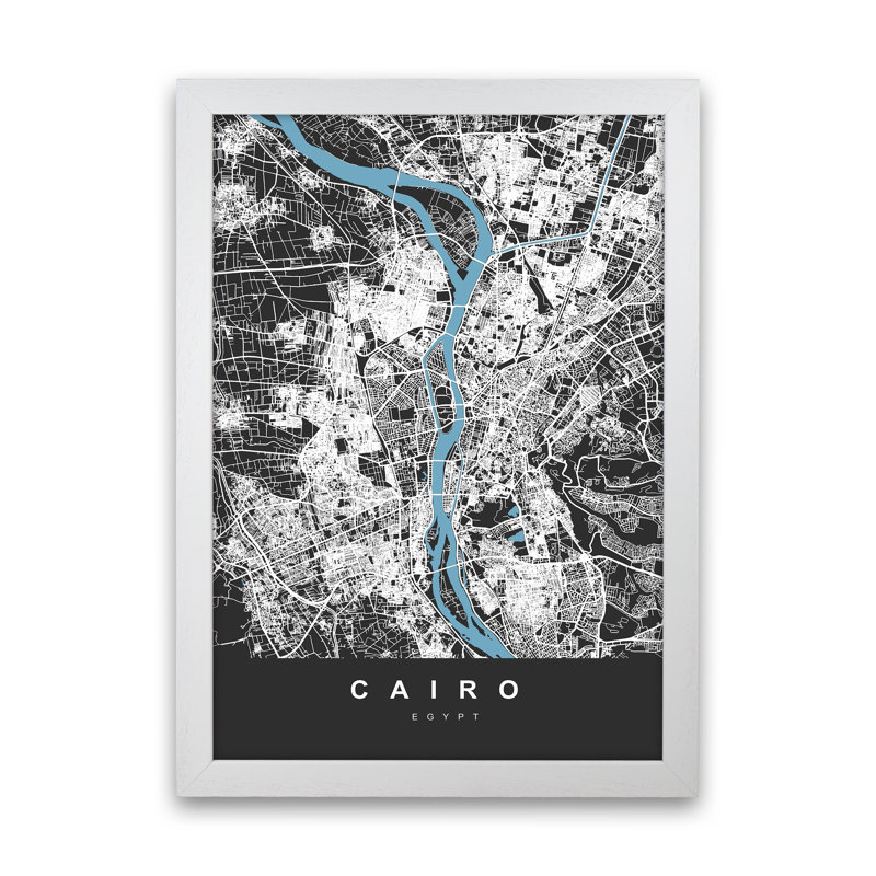 Cairo - Print, 63cm H x 46cm W x 3cm D, White Paper