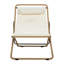 Chaise pliante d'extérieur 2 pièces, chaise de patio enveloppée de rotin avec dossier réglable, coussin épais et appui-tête détachable, pour la piscine, la plage, la cour, le camping et le camping