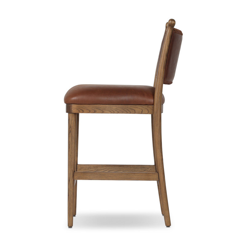 Bella Stool-Dulane Mahogany-Counter, Counter Stool (27" Seat Height), Antique Walnut