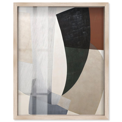 Décoration murale abstraite peinte et tourbillonnante III par Art Remedy, cadre blond, 20 x 24