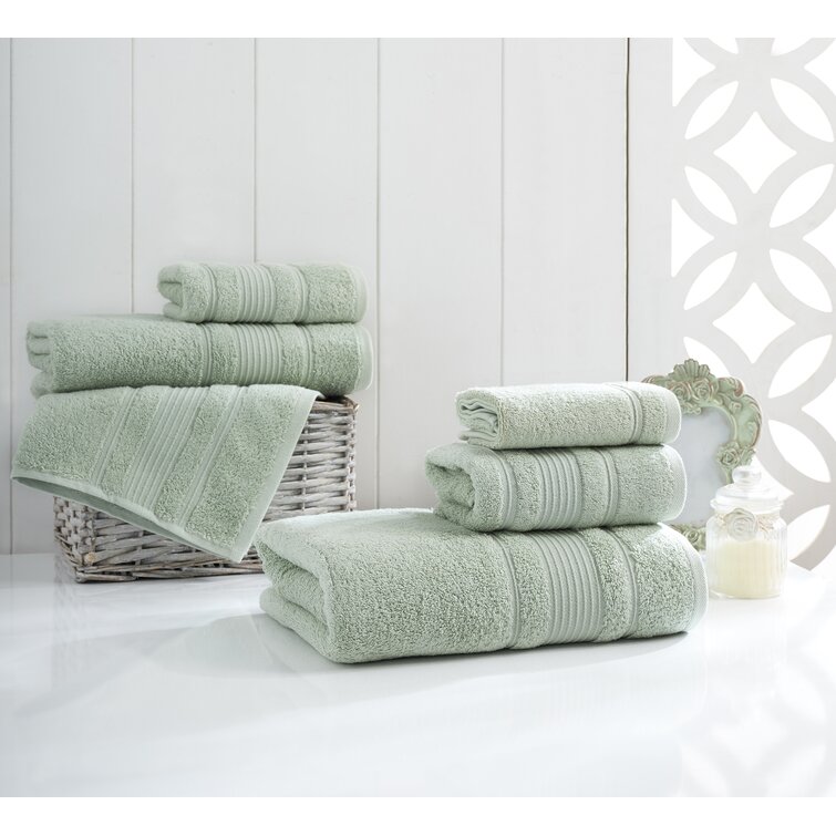 American Soft Linen Lemon Yellow 6-Piece Turkish Cotton Towel Set