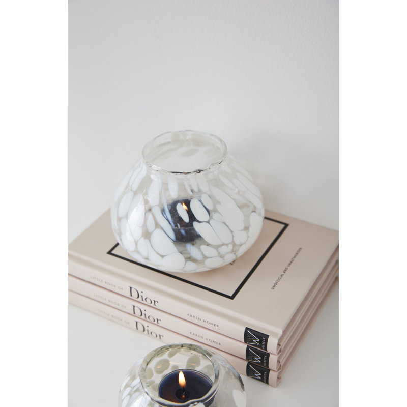 Porte-votive de table en verre H 3,25 po Vin