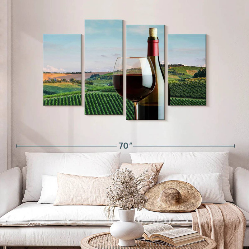 Yarlin Red Wine In Tuscany, 32'' H x 52'' W