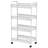 Better Houseware 4-Shelf Wheeled Metal Trolley (White)