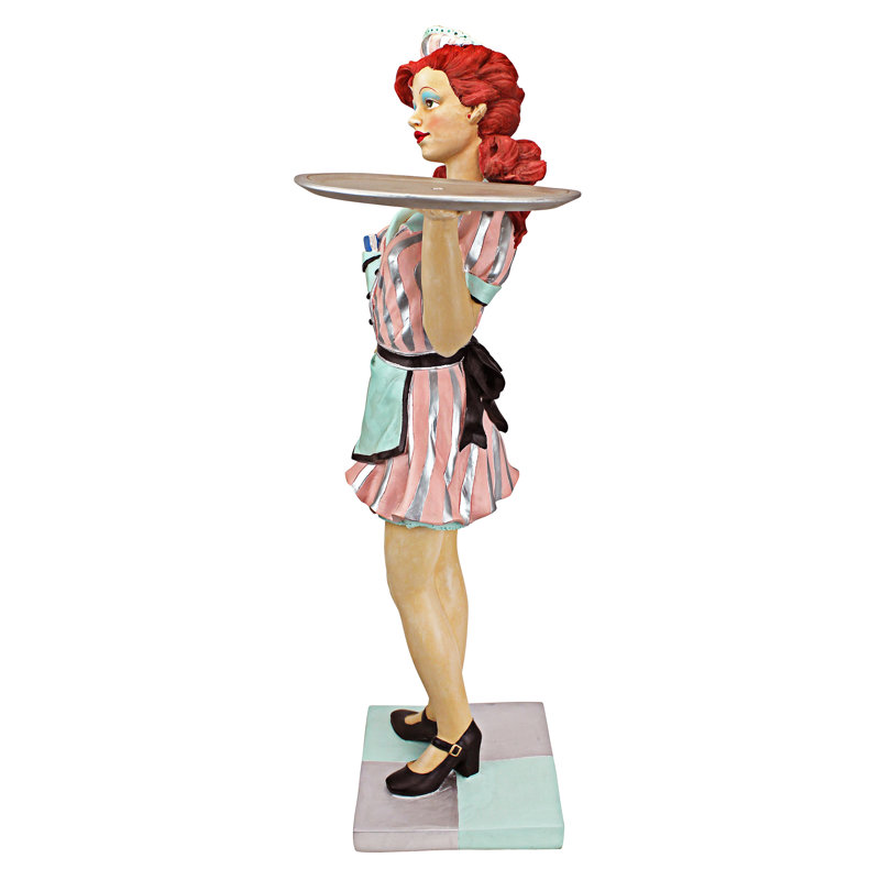 Retro Rosie Diner Dame Serving Table Statue