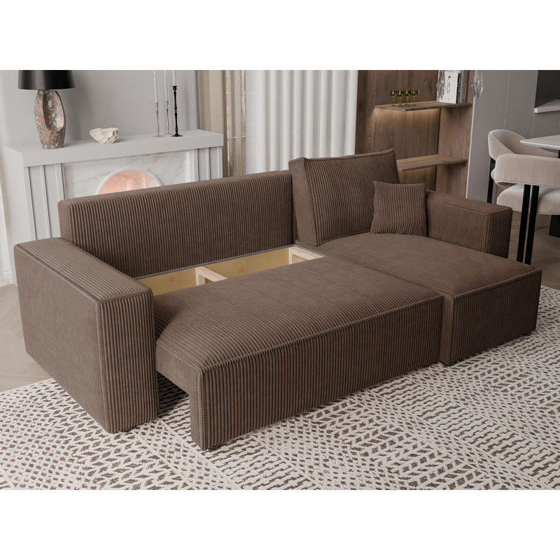 Sahur 4 Seater Sofa Bed, Brown