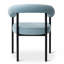 Chaise rembourrée moderne avec accoudoirs courbés-11597297