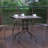 Amlie Square Tempered Glass Metal Table with Smooth Ripple Design Top-451080737-451080738