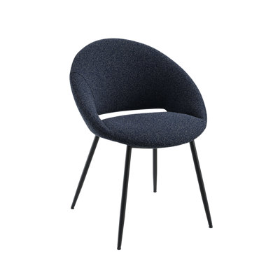 Ensemble de 2 chaises d'appoint Klaus Black Boucle & Black Finish