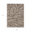 Tapis extérieur lavable floral brun et beige 10 pi x 14 pi