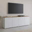 Unfinished Display Stand with Fireplace Included-1355411278