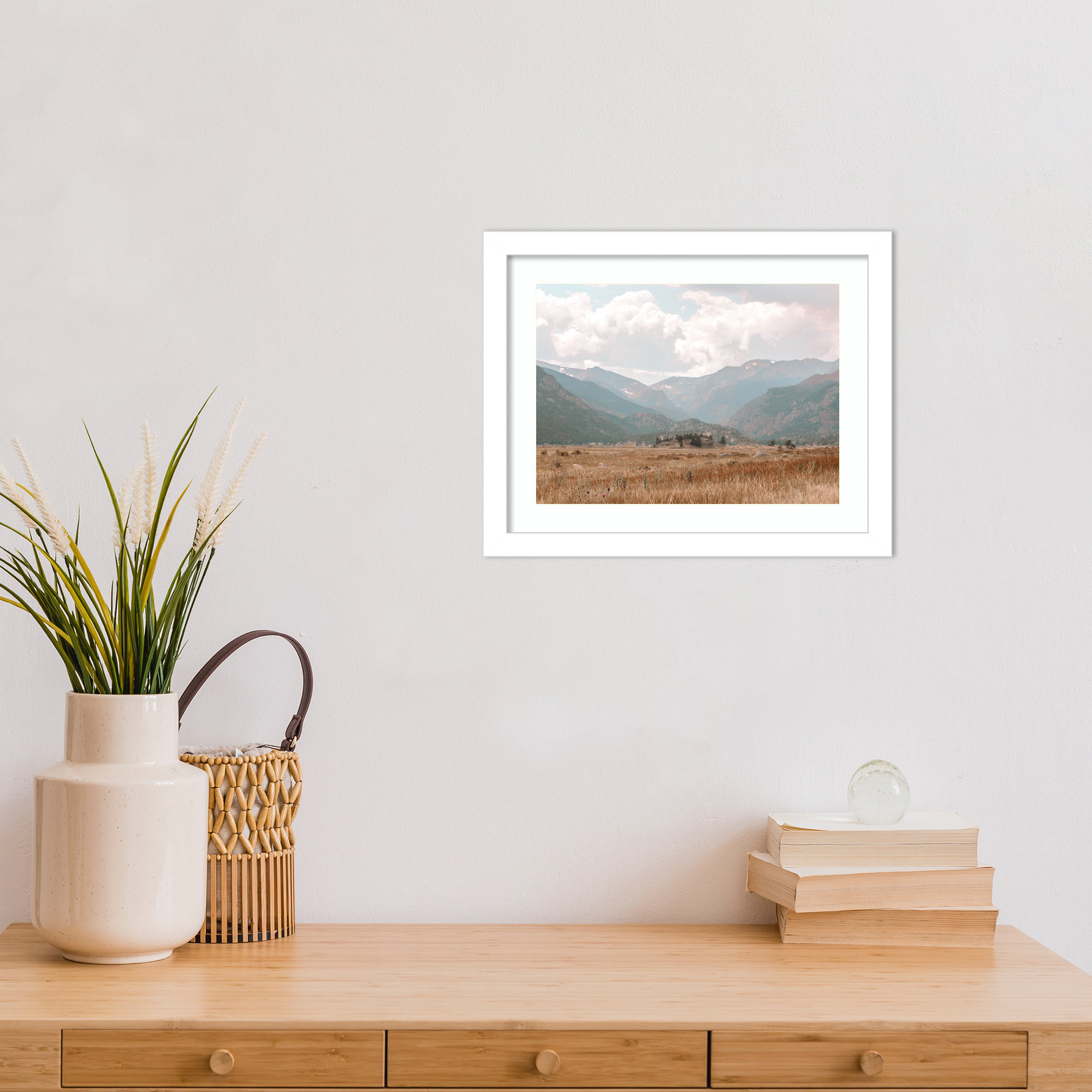 Wanderings by Alicia Abla, 11" H x 13" W x 1" D, White