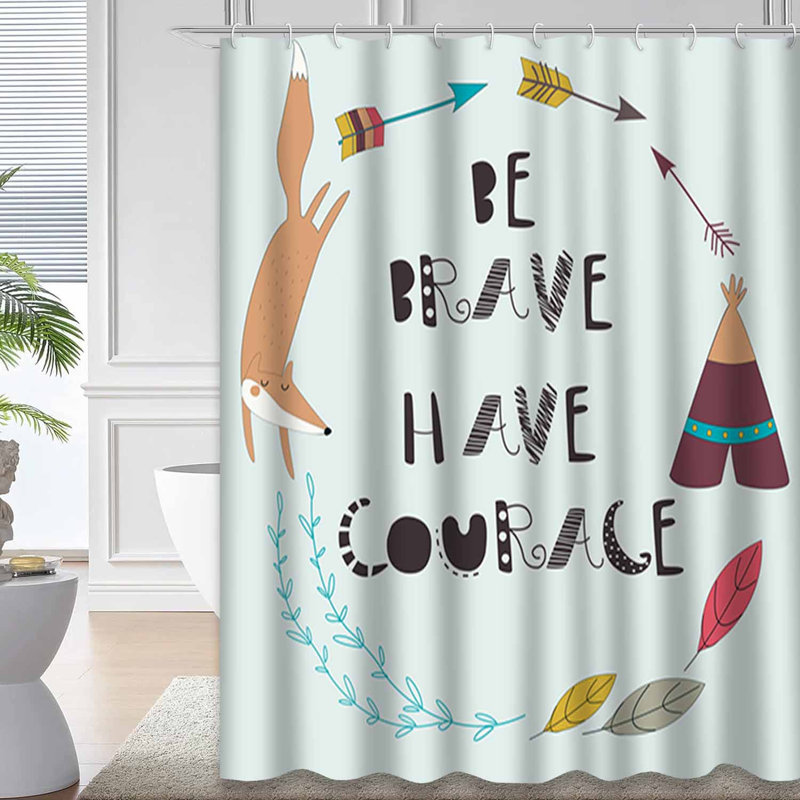 Mignon rideau de douche avec 12 crochets, 72" L x 78" W
