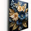 Blue Ferns Indigo Tranquility Papercut I - Horloges murales florales-99632041
