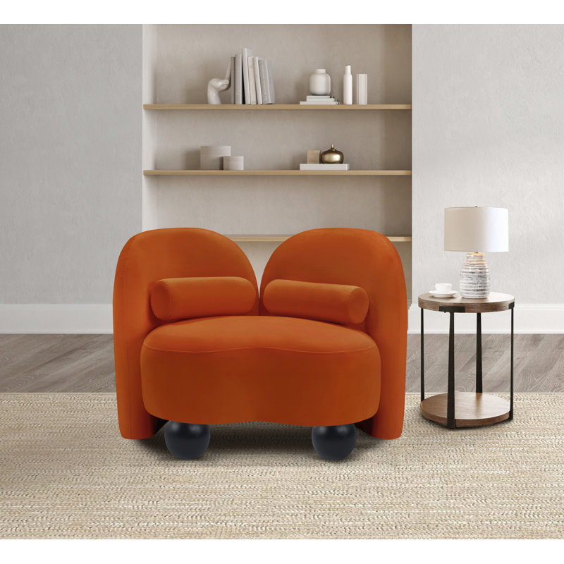 Daphne Upholstered Chair, Cognac Velvet