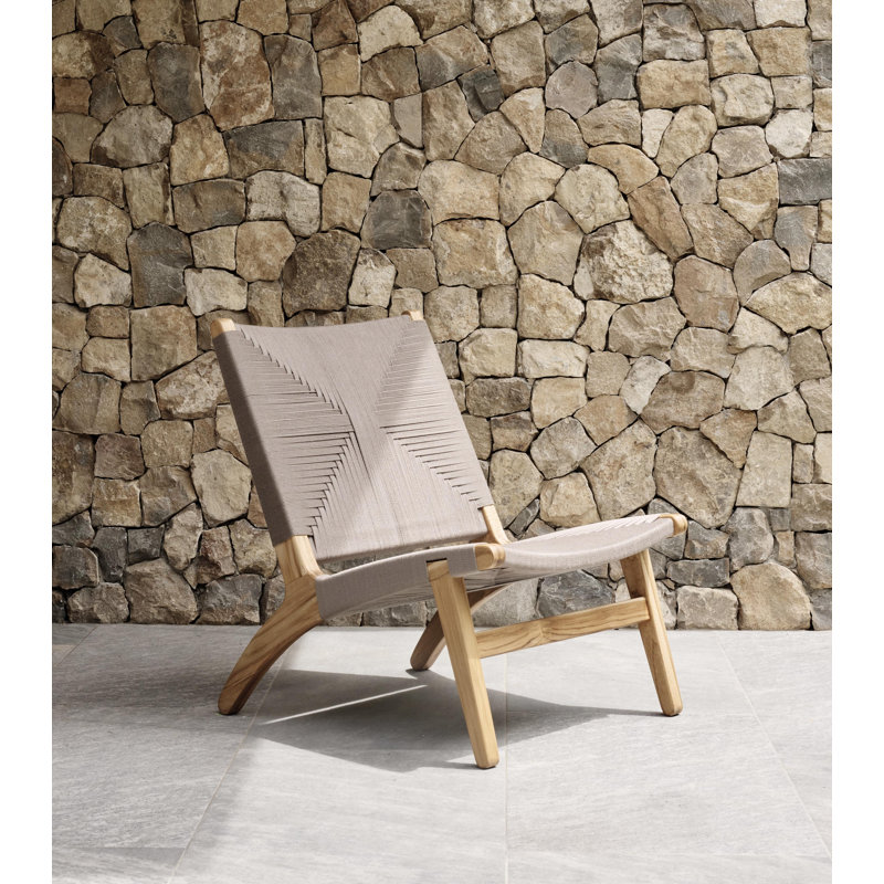 Masaya Lounge Chair, Natural / Taupe Cross Braided Cord