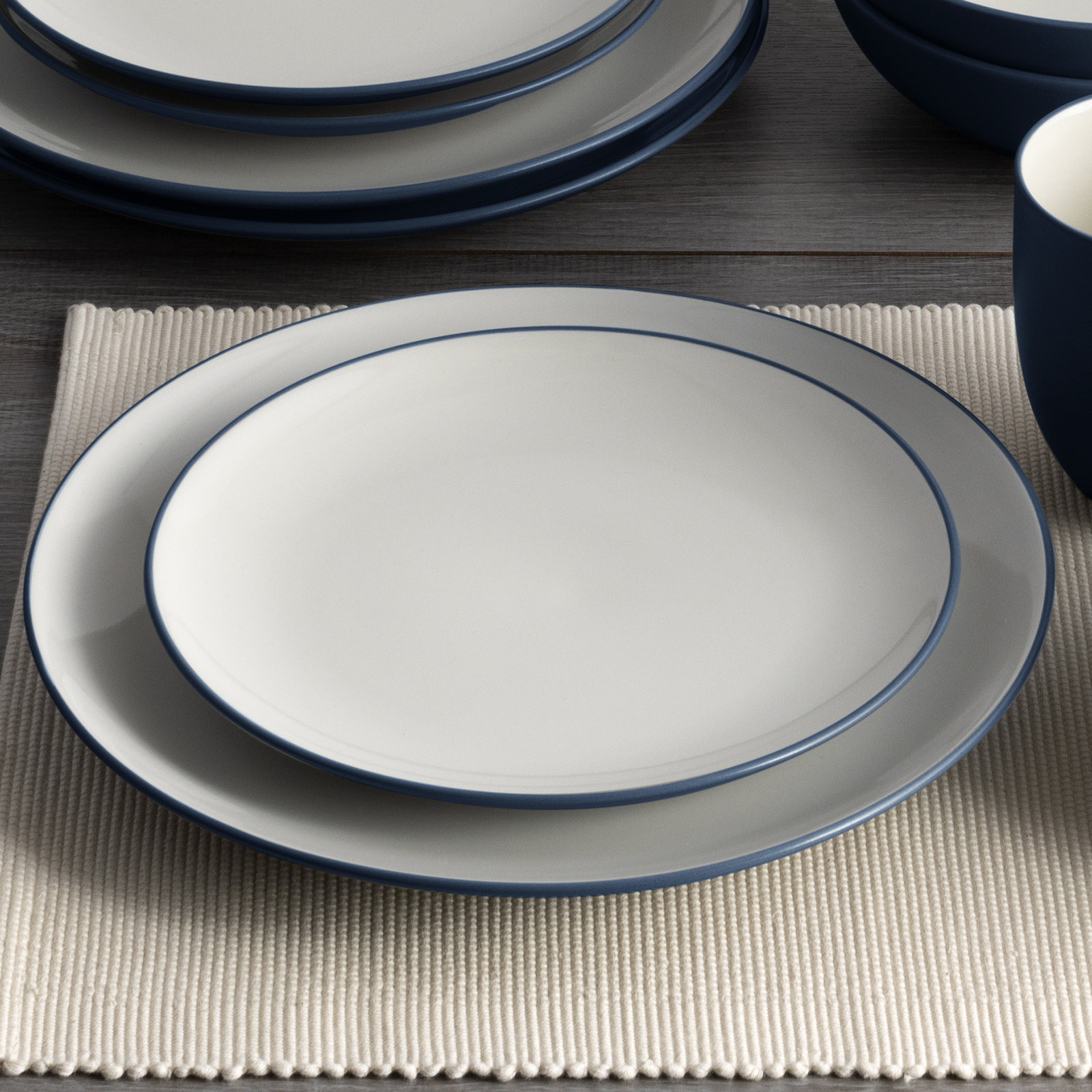 Noritake Colorwave Coupe Dinner Plates, 10-1/2", Blue