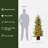 5Ft Pre-Lit Artificial Pine Christmas Tree with Pinecones & Brown Square Pot